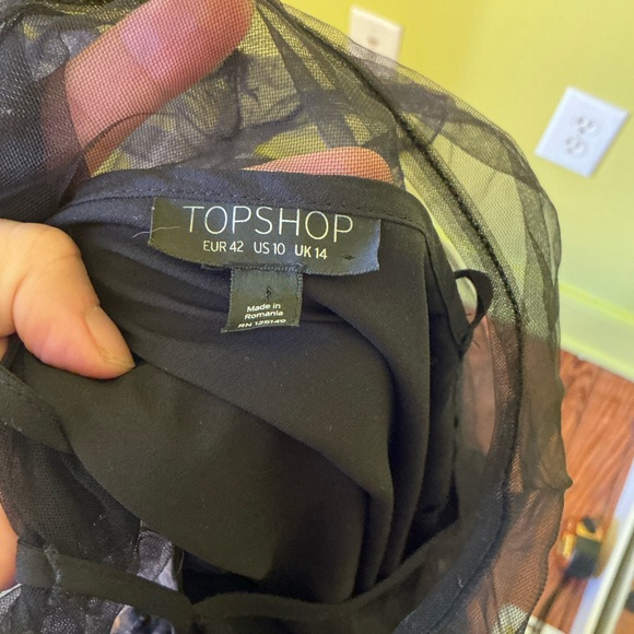 Black Tulle Babydoll Mini Overlay Dress - Picture 6 of 6